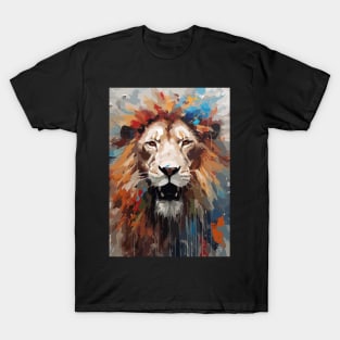 Face of a Lion Abstract Art T-Shirt